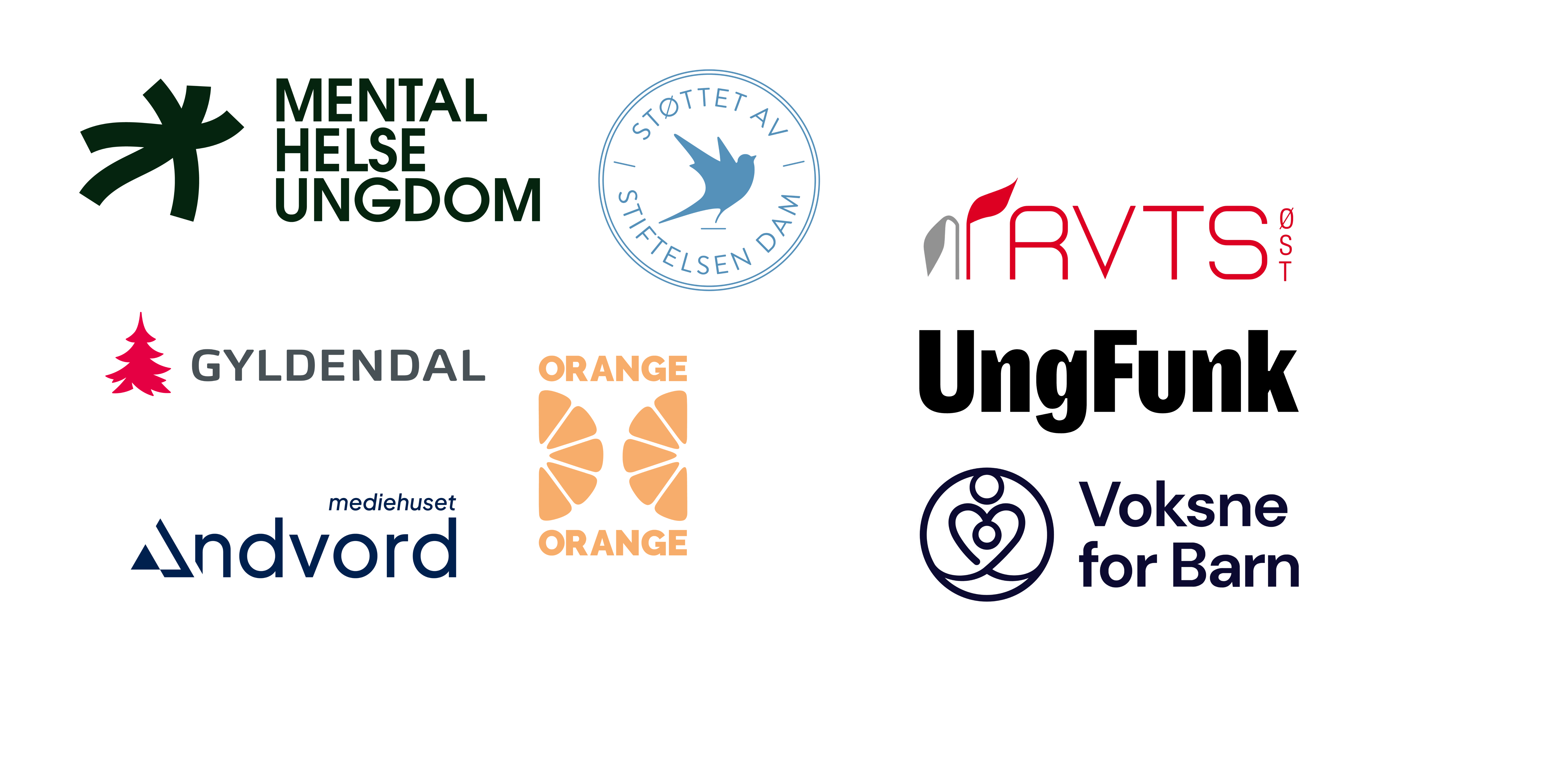 Logo til alle organisasjoner involvert i prosjektet.