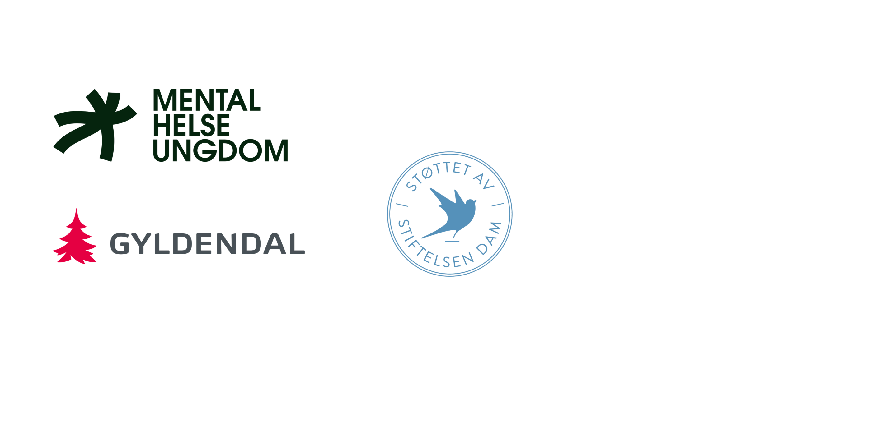 Logo til Mental Helse Ungdom, Gyldendal og Dam