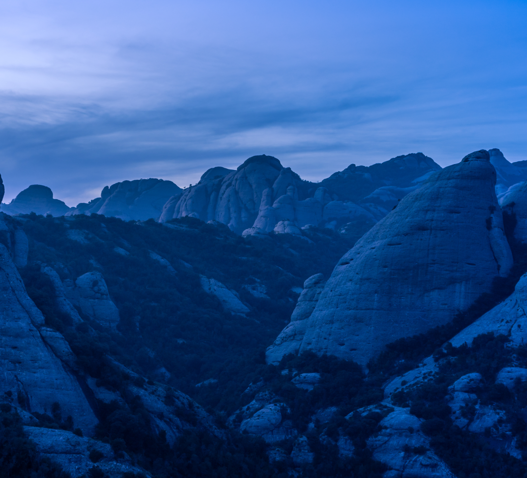 Mountain blue background