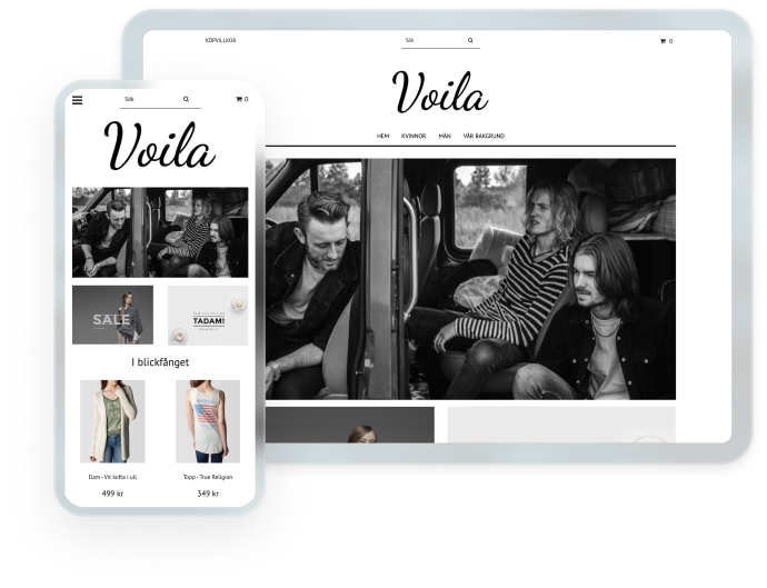 Theme voila mockup