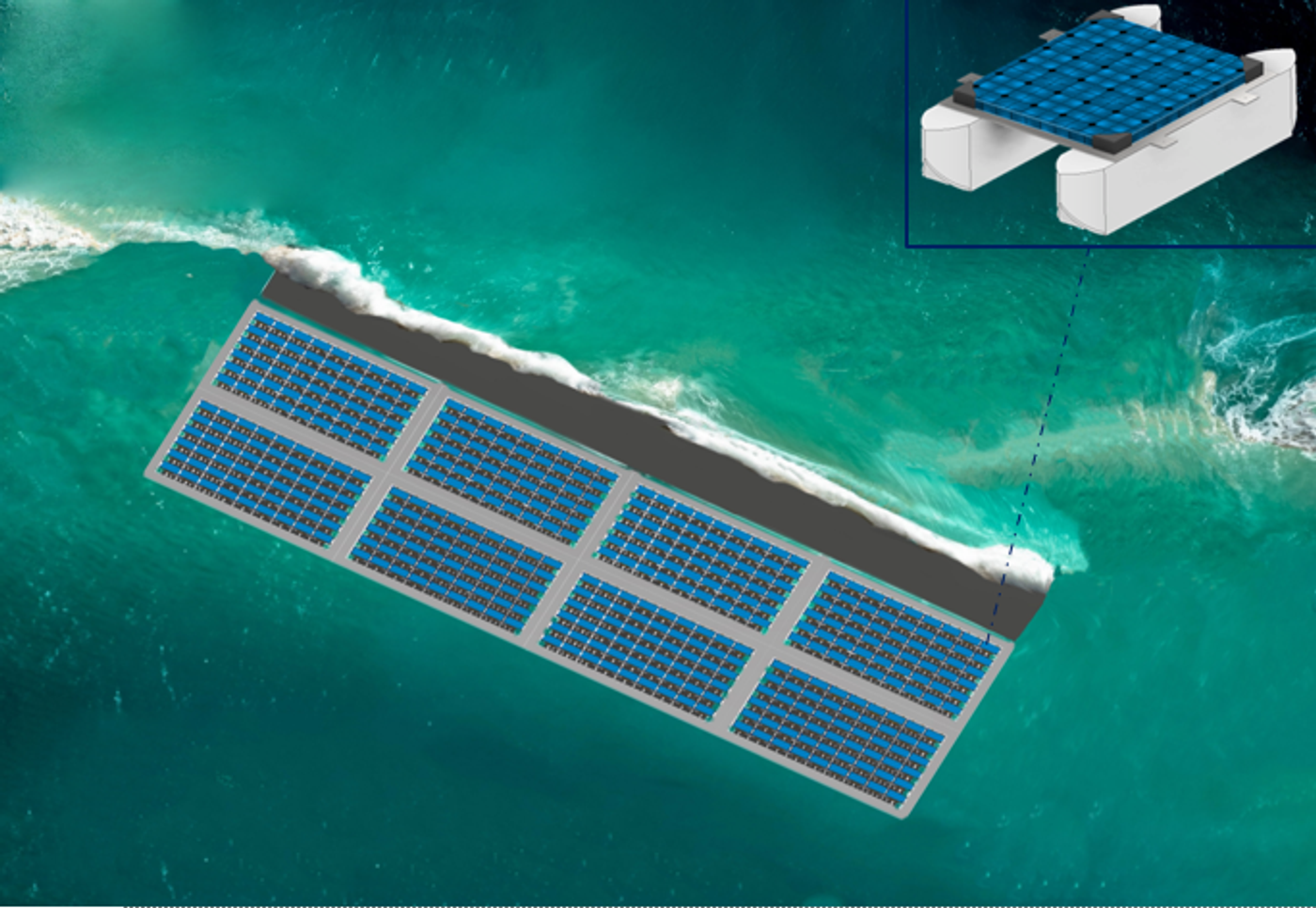 Solar2Wave: Design of Floating Solar Farms to Overcome Tough Ocean Waves