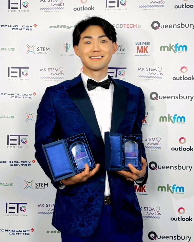 Dr Luofeng Huang is recognised as Overall STEM Champion in Milton Keynes