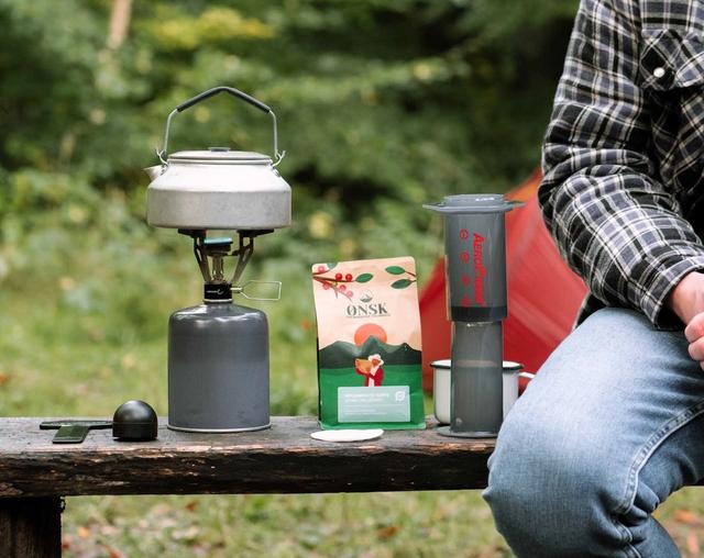 Making AeroPress Coffee While Camping