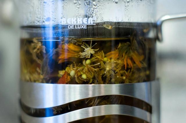 Steeping Herbs in a French Press