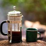 French Press Coffee Outdoors
