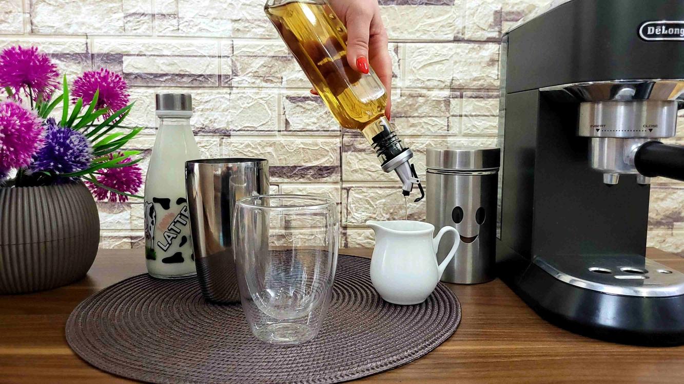 Pouring Vanilla Syrup