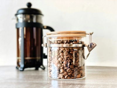 Coffee Beans and French Press