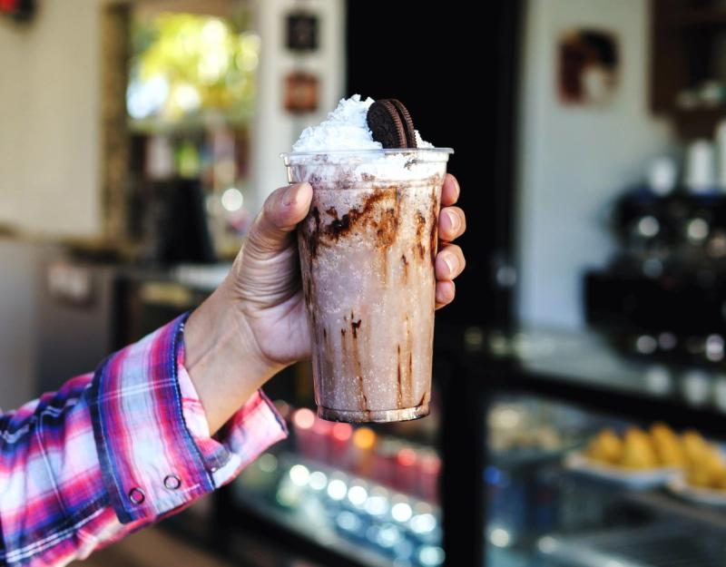 Cold Brew Frappé with Cream and Oreo