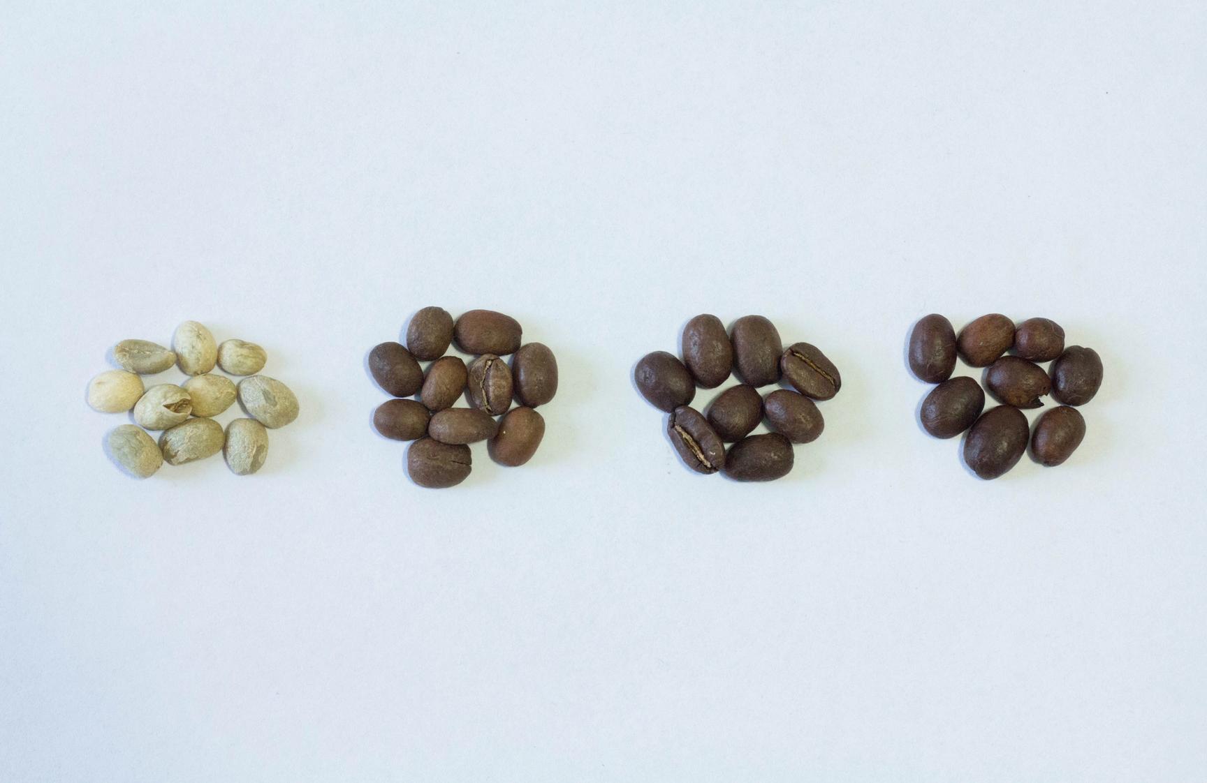 From Raw (Green) Beans to Lighter, Medium, and Darker Roasts