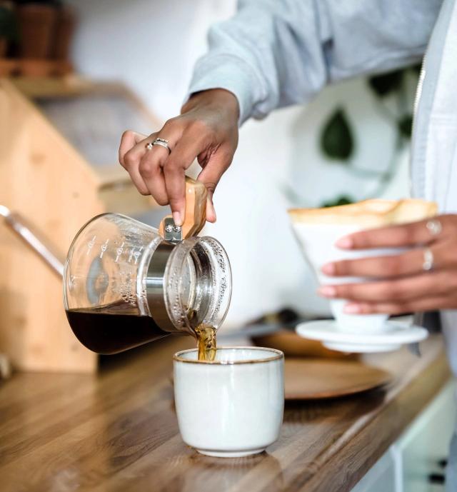 Pouring Pour-over Coffee