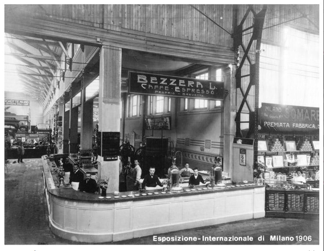 Luigi Bezzera and "caffe espresso" at the World Expo 1906 in Milan