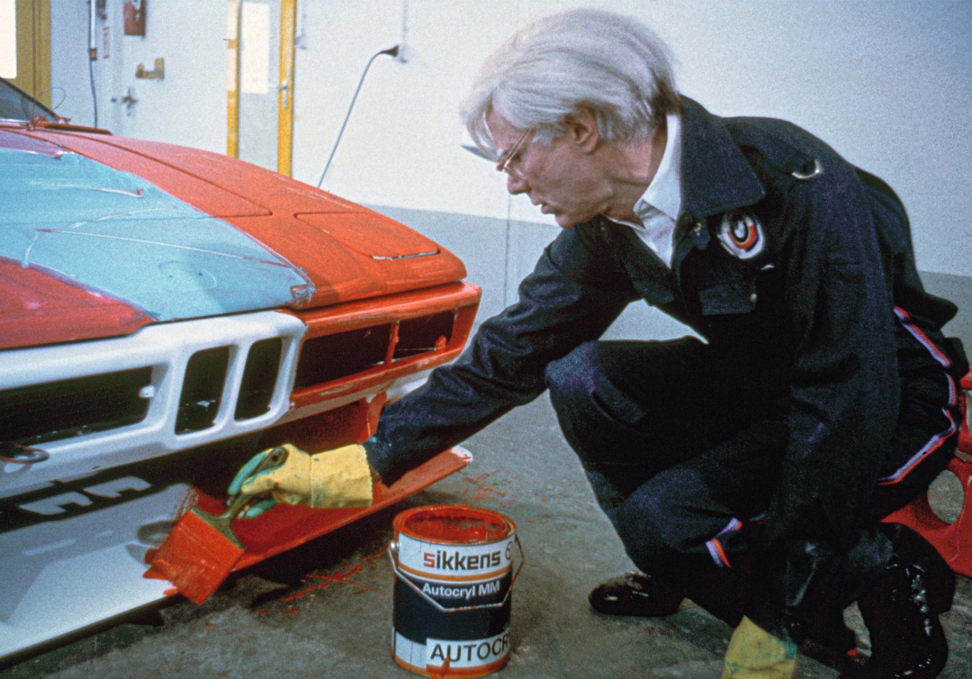 Andy Warhol painting his BMW Art Car