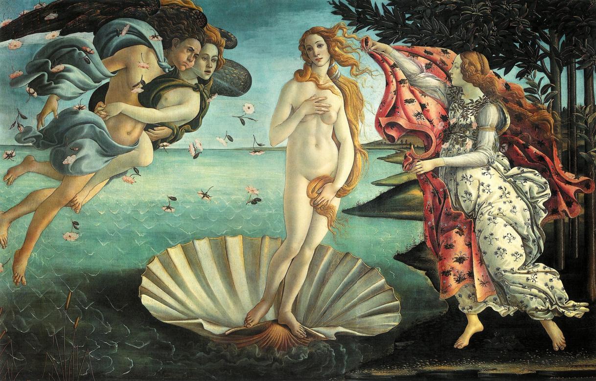 it is a painting of the birth of venus .