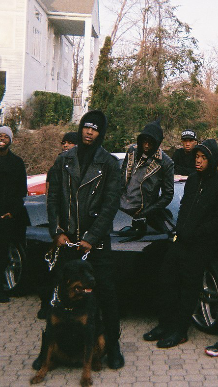 A$AP Mob on the set of "Wassup" Music Video (2011)