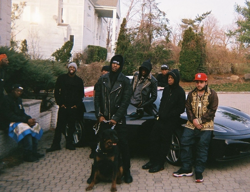 A$AP Mob on the set of "Wassup" Music Video (2011)