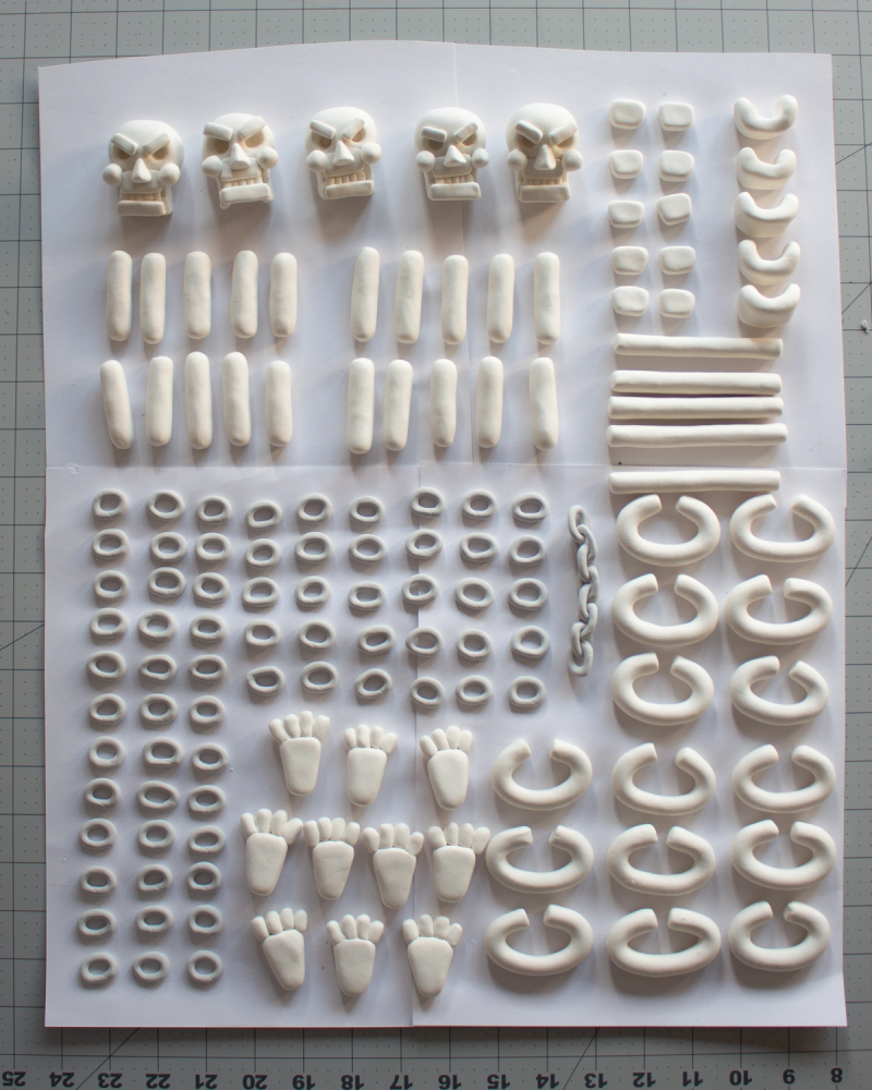 Skeleton Sculpting Process