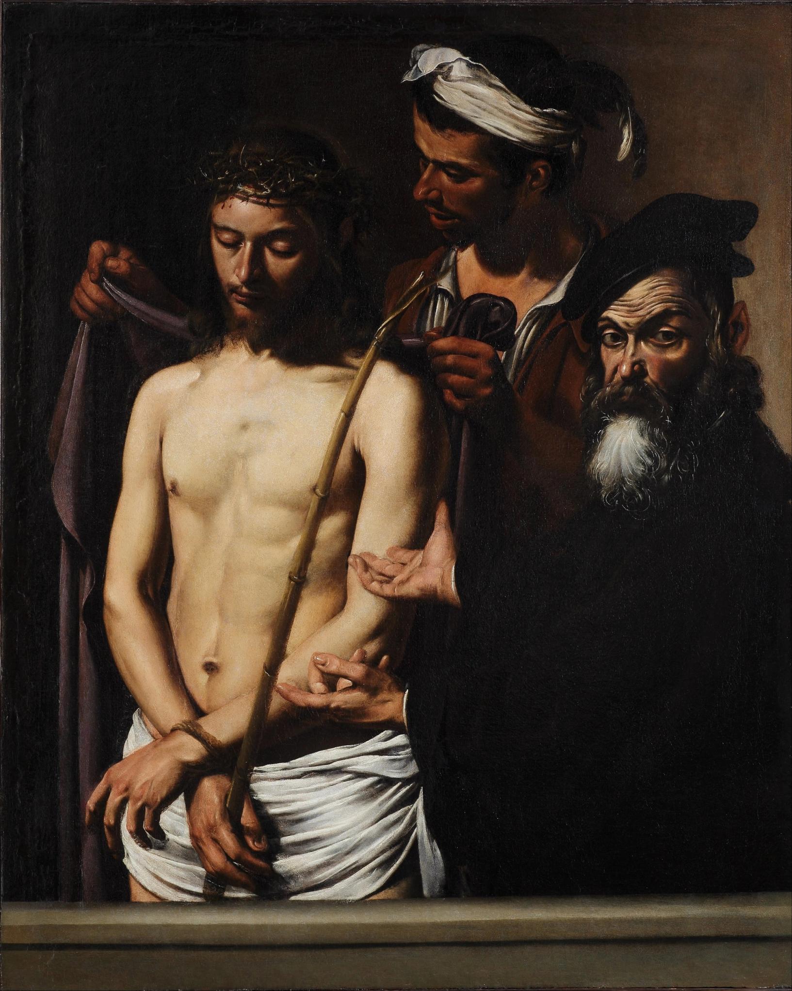 a painting of a man with a crown of thorns