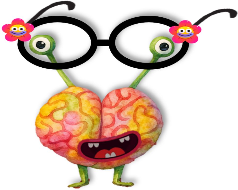 Ilustración de Elvira, cerebro con ansiedad