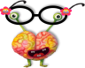 Ilustración de Elvira, cerebro con gafas y altas capacidades