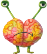 Ilustración de Borja, cerebro con mutismo selectivo