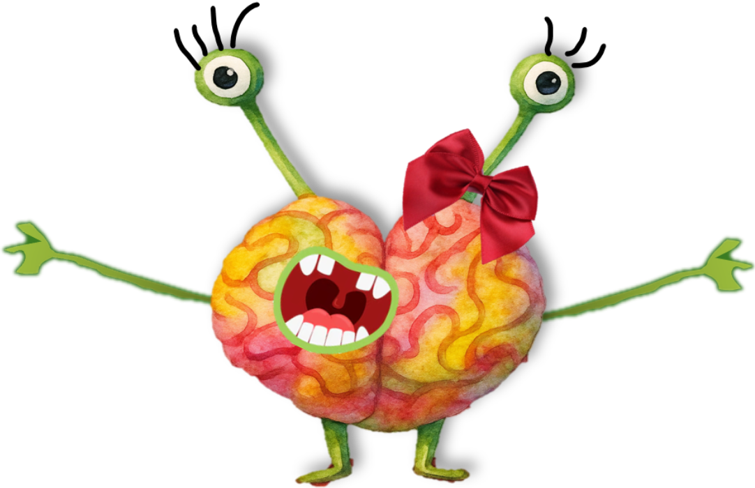 Ilustración de Ona, cerebro con dispraxia