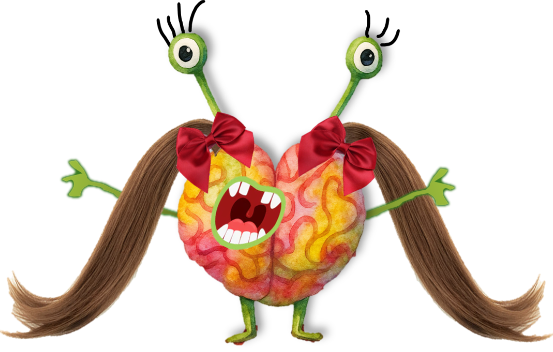 Ilustración de Rita Calavita, cerebro con discalculia