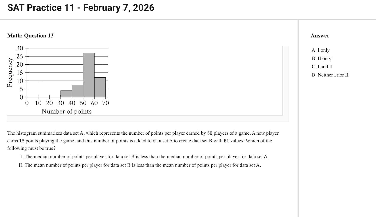 SAT Practice Test 11 - Question 13