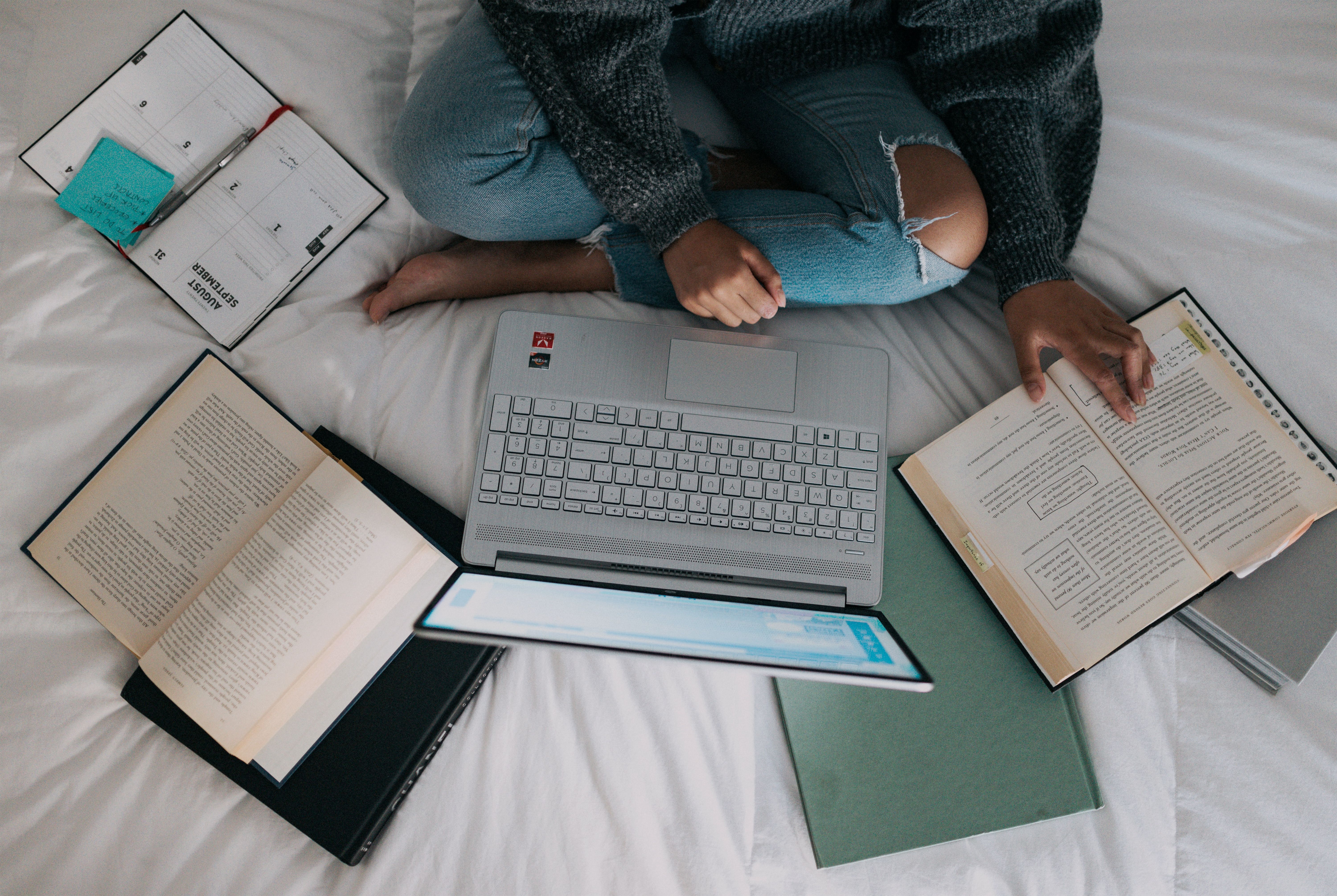 Female Student studying.