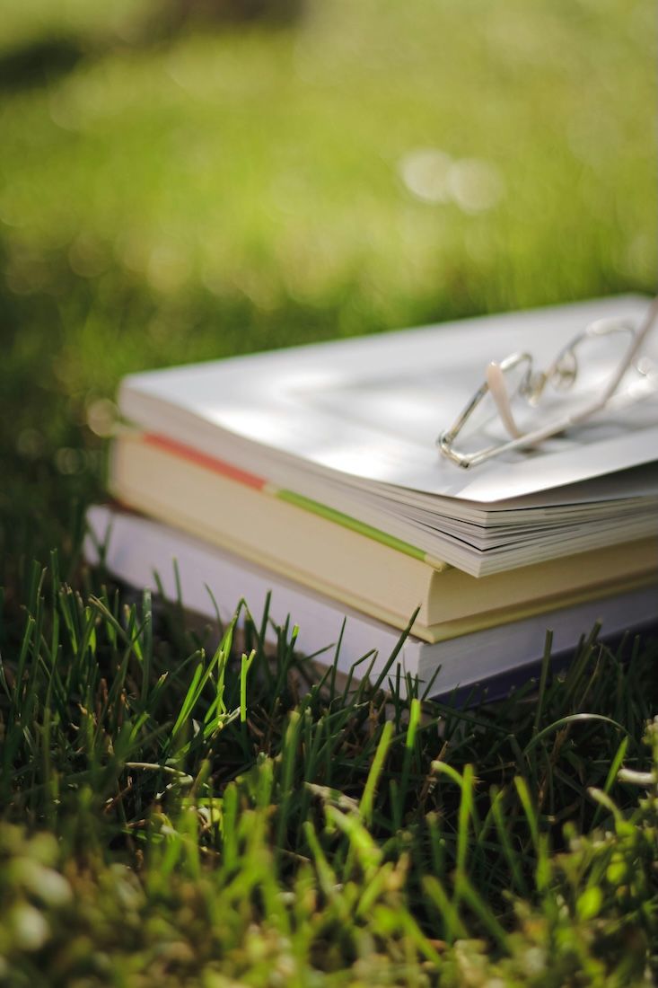 SHSAT Discovery Program books in the grass