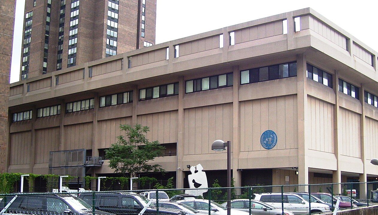 Front of United Nations International School in New York City 