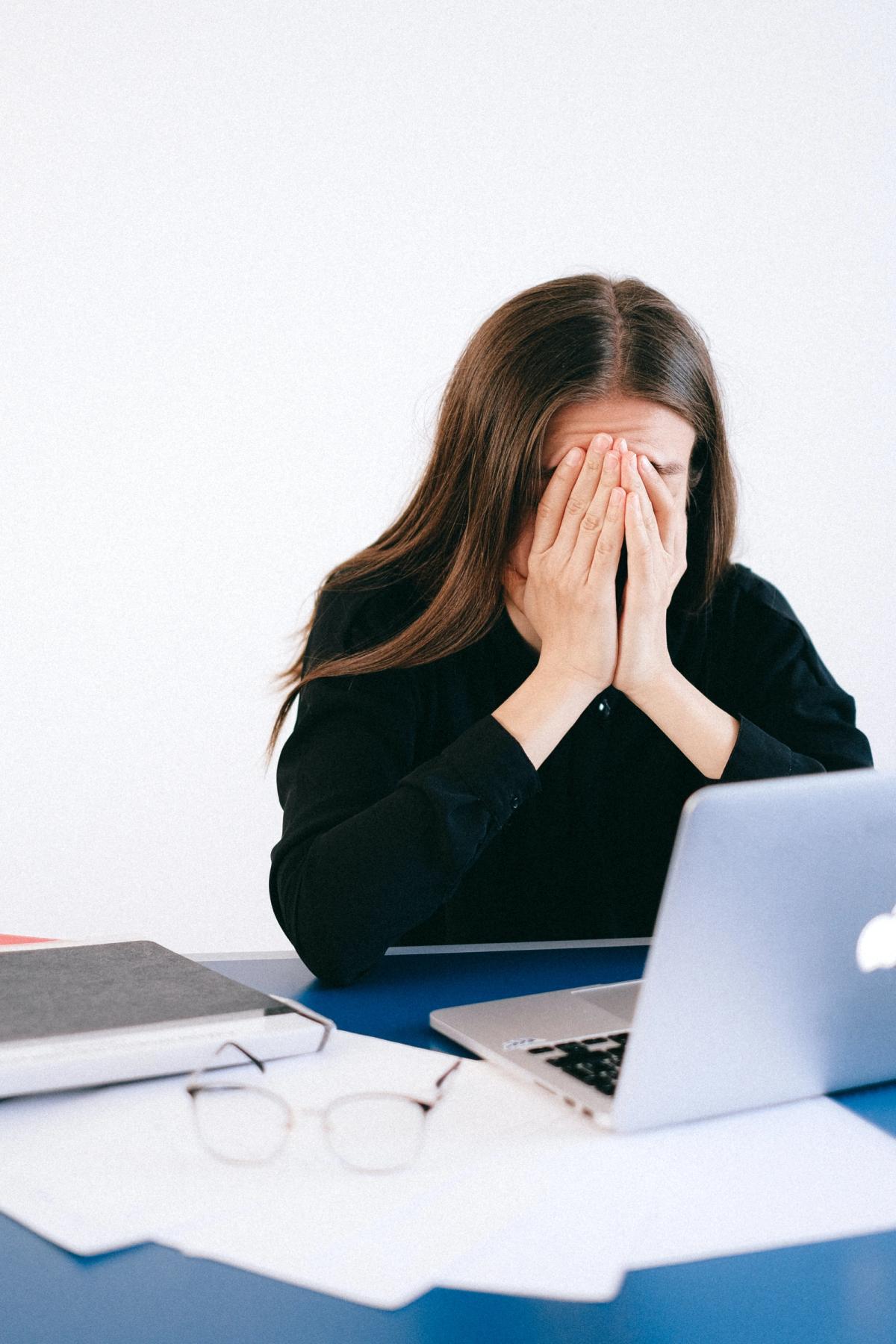 Woman acting stressed Woman acting stressed