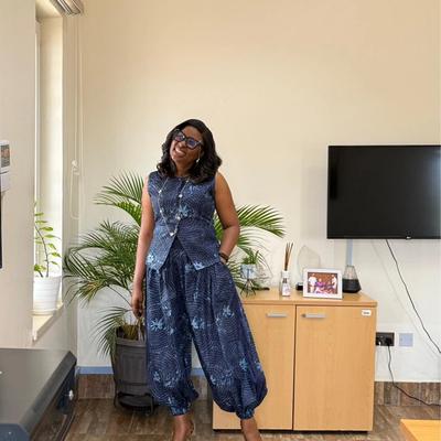 KEMBE ADIRE BUbble pant set