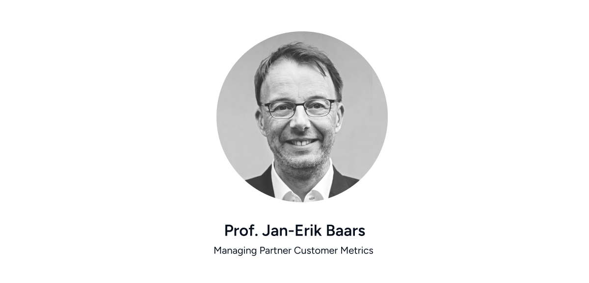 Prof. Jan-Erik Baars is the Head of CAS Design Management at the Institute for Communication and Marketing at Lucerne University of Applied Sciences and Arts. He is also the founder of – and a partner at –  Customer Metrics AG.