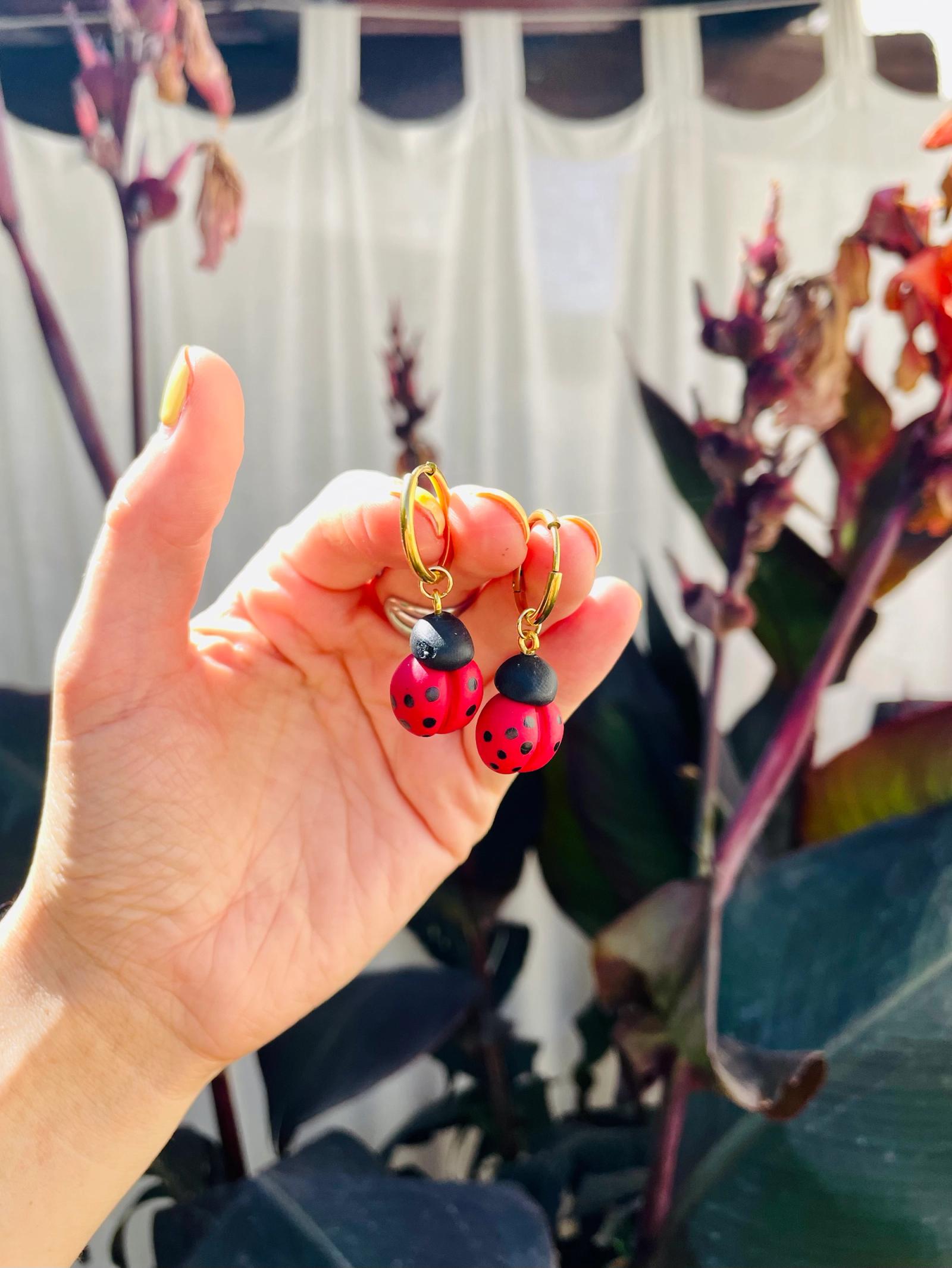 Pendientes mariquita