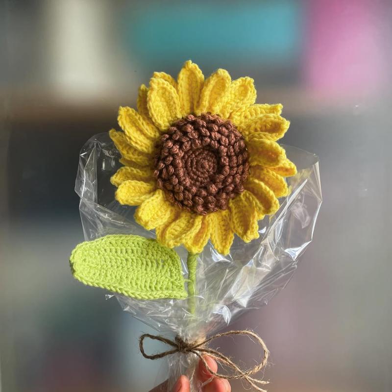 Girasol de crochet