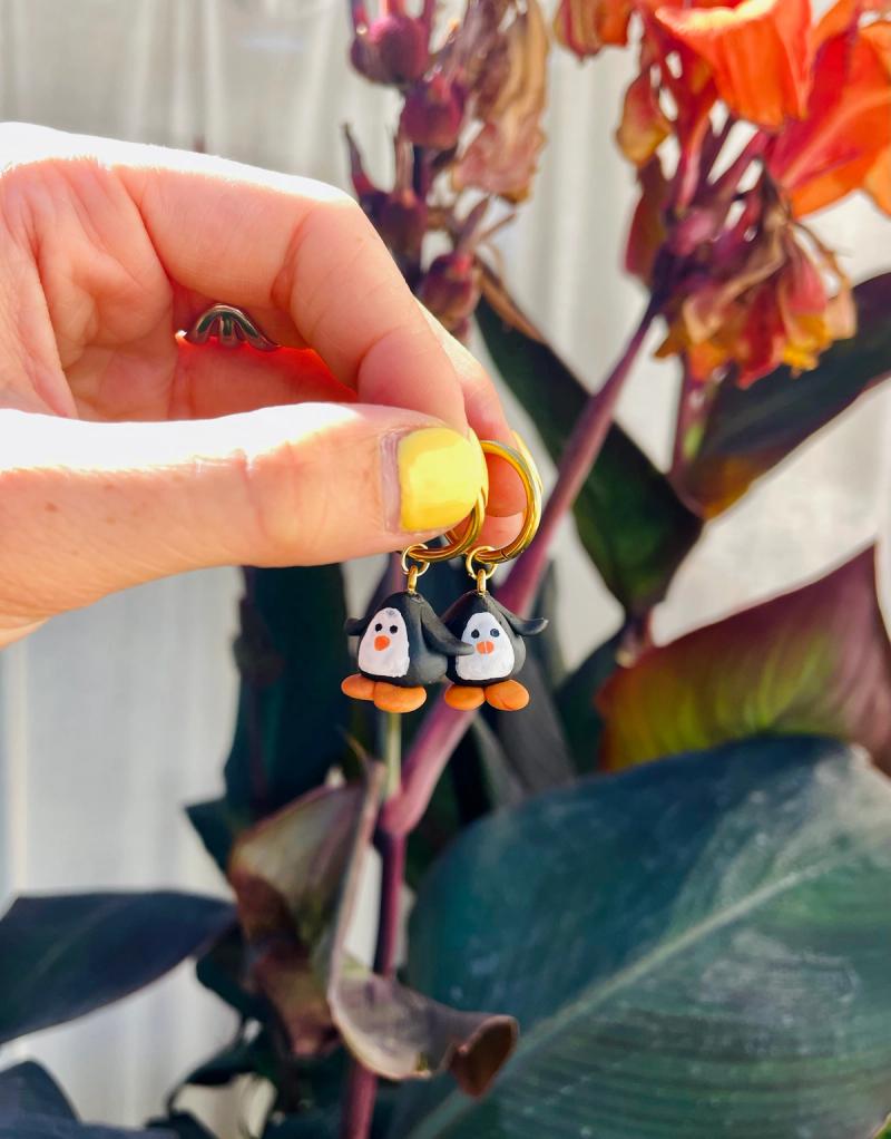 Pendientes pingüino