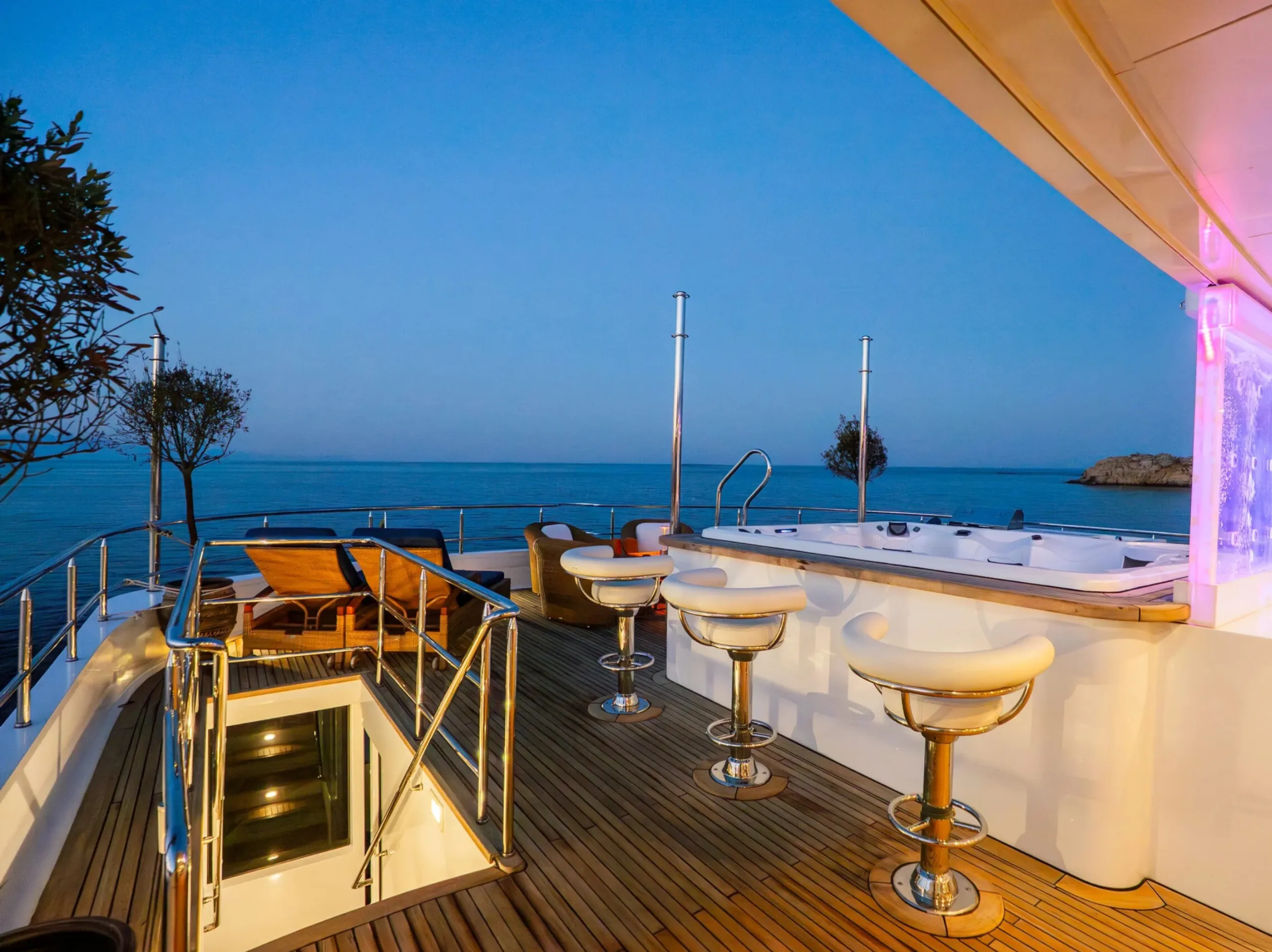 Australian Yacht Builders 58.5m, exterior detail.