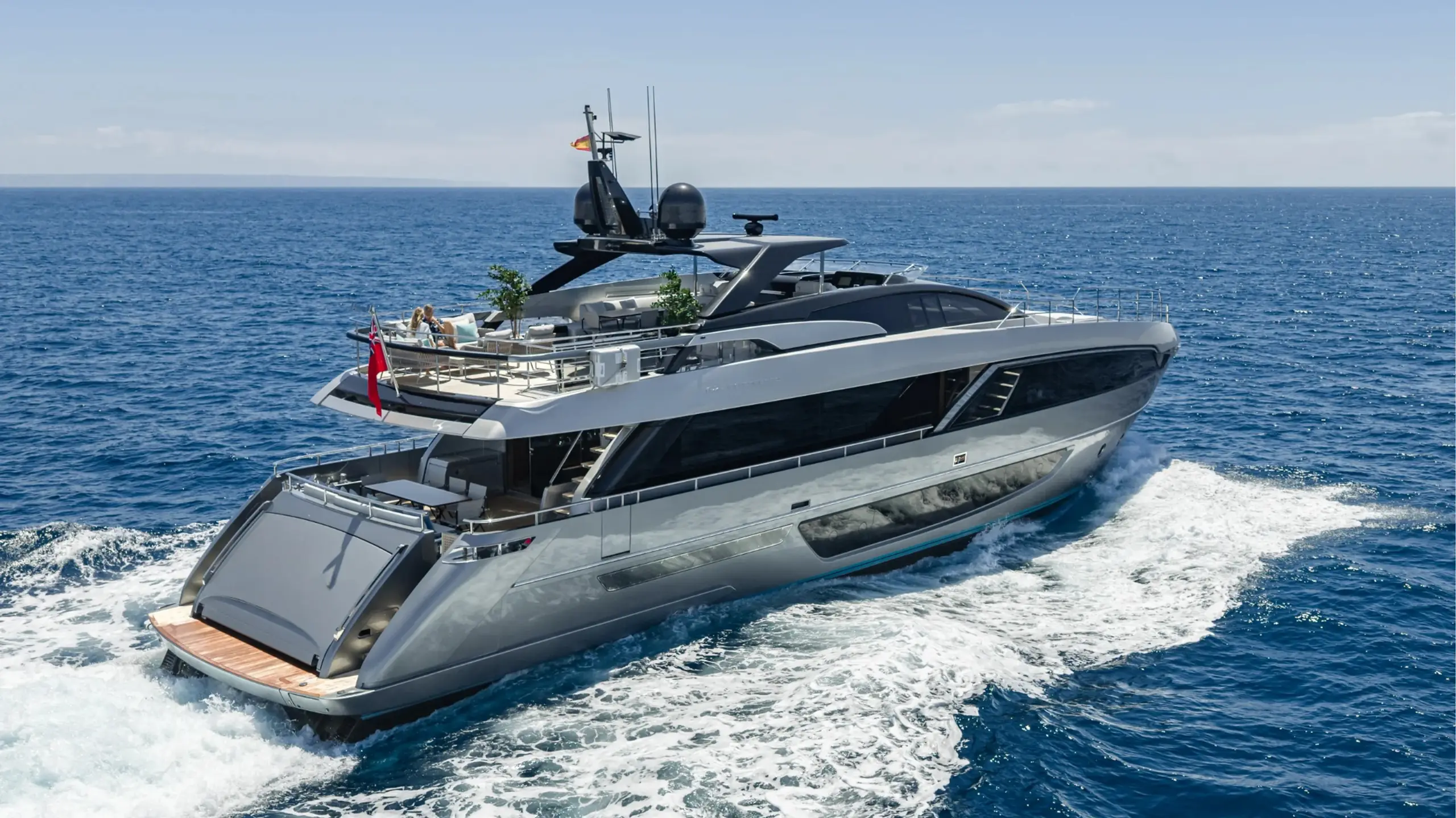 The Riva 30 m cruising the Mediterranean