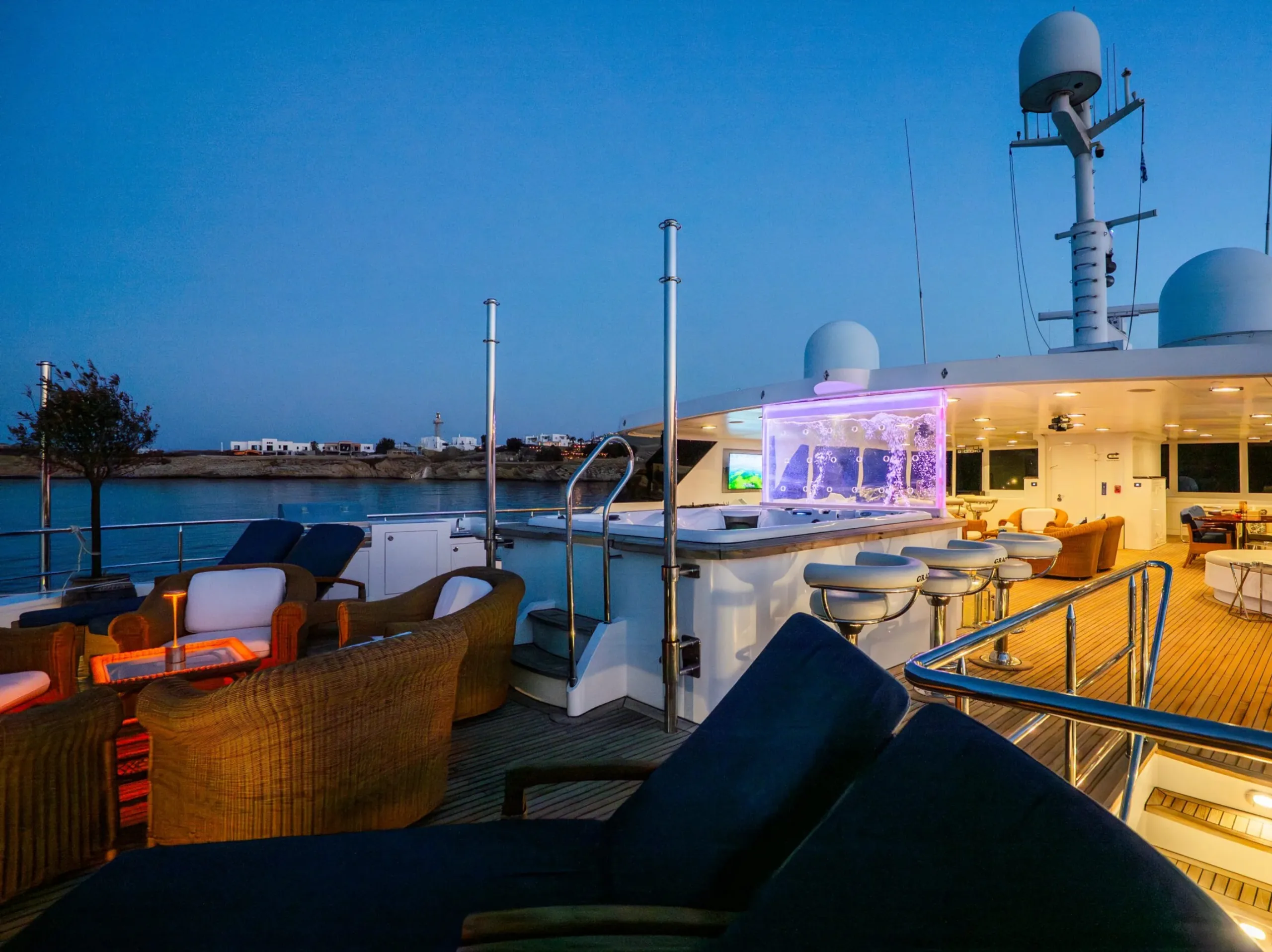 Australian Yacht Builders 58.5m, interior salon and accommodation.