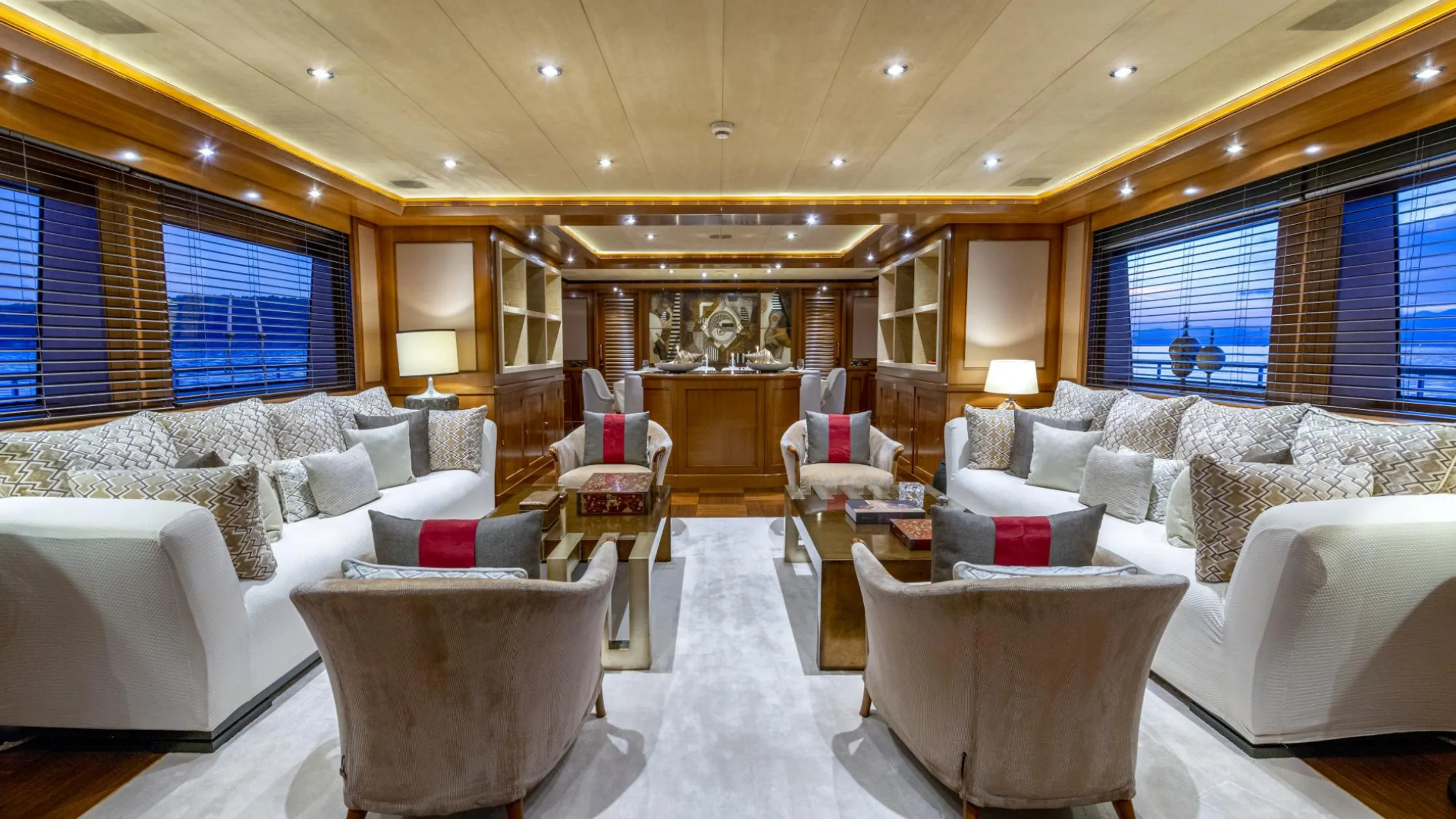 CRN 43m, interior salon and accommodation.