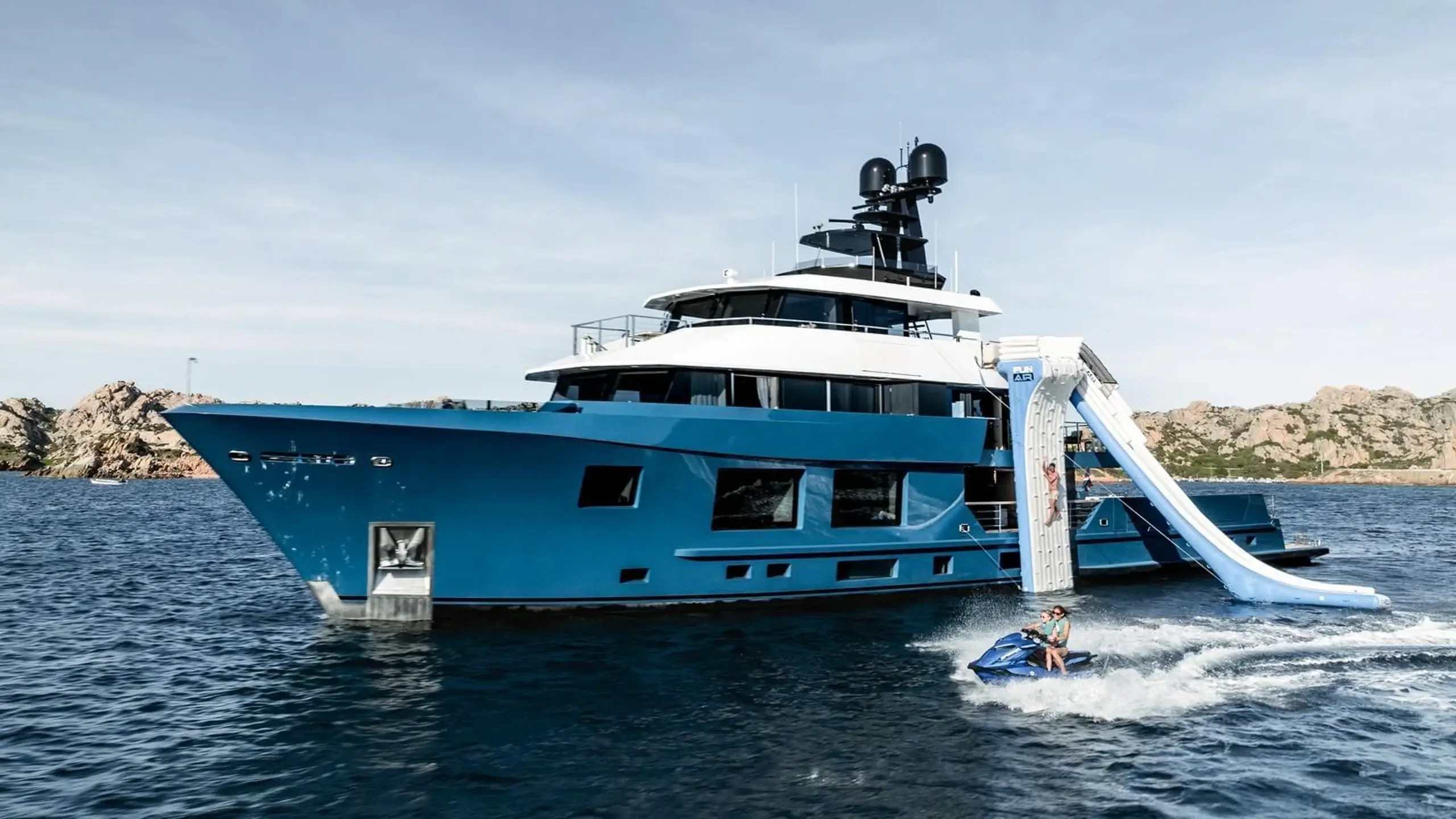 Dunya Yachts 47-metre at anchor