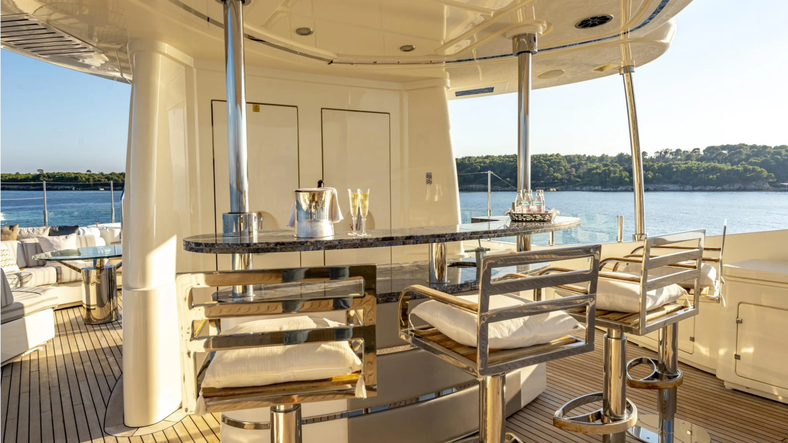 CRN 43m, interior salon and accommodation.