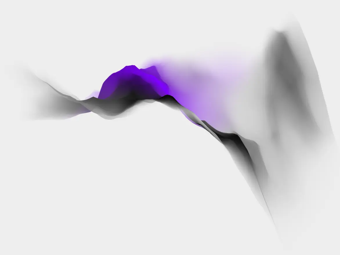 Classified AI portfolio — abstract greyscale visual