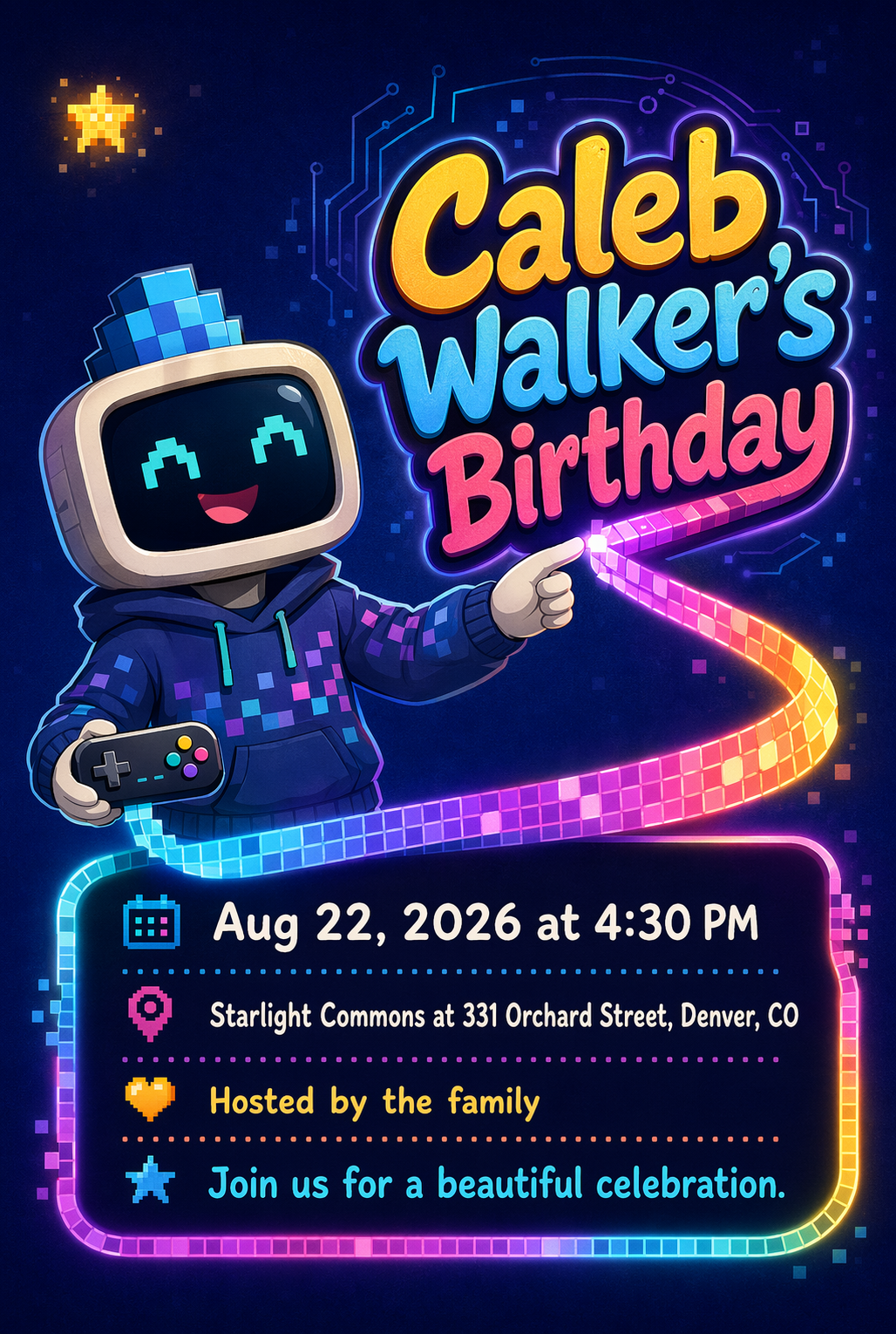 AI generated Birthday invite