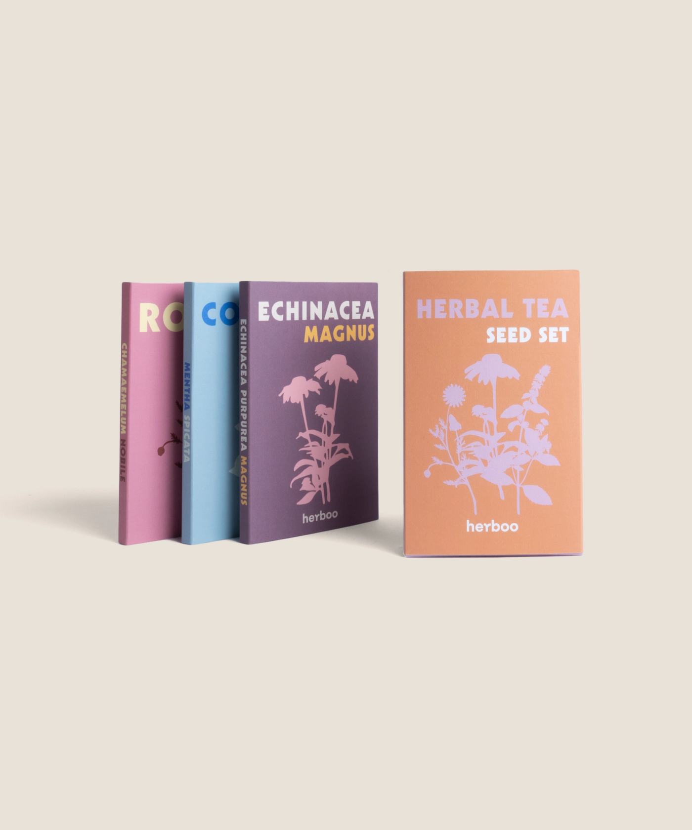 Herbal Teas Seed Set box with assorted herb seed packets for tea gardens