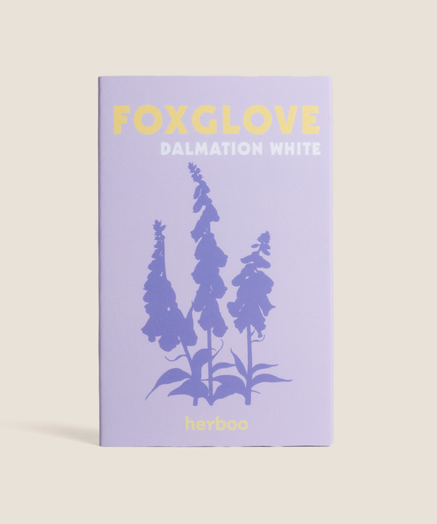 Foxglove ‘Dalmatian White’ seed packet – Digitalis purpurea white foxglove seeds for cottage gardens