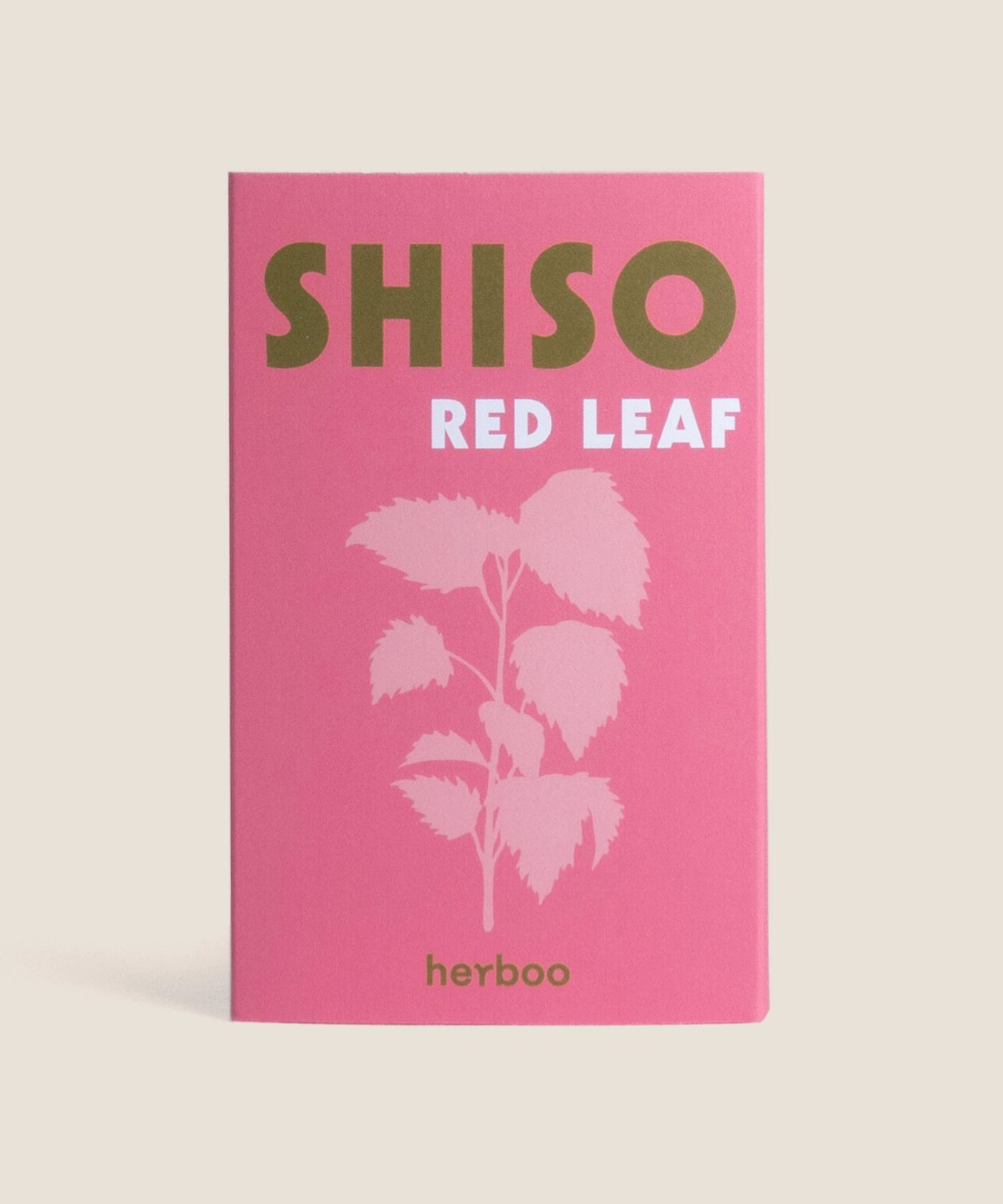 Red shiso (Perilla frutescens) seed packet front showing Japanese salad herb seeds Shiso Seeds