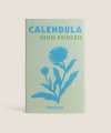 Calendula ‘Snow Princess’ seed packet front – edible calendula flowers