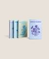 Herboo Edible Flower Seed Set with Nasturtium Gleam Fields, Cornflower Blue and Calendula Snow Princess seed packets.