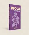 Viola Heartease Seed Packet in Violet with yellow typographjy